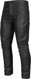 Pantalones de Cuero para Hombre, Pantalones de Cuero Masculinos Más Vendidos, Pantalones de Cuero de Primera Calidad, Color Negro - Product Image 3