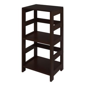 Libreria a 3 Ripiani in Legno Massello Marrone RT, Scaffale Organizzatore per Soggiorno, Mobile per la Casa - Product Image 5