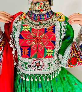 Designer Afghani Casual <b>Dresses</b> Bohemian Tribal Embroidered Festival Wear Premium Women's Fashion Outfit - Product Image 5