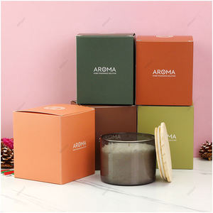 Borosilicate Glass <b>Candle</b> Jars Luxury Wooden Lid Decorative Containers 100% Organic Environment-Friendly Non-Toxic 60 Hours Burn - Product Image 3