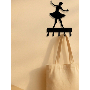 Ganci da Parete Rustici a Doppio Livello Riutilizzabili a Forma di Ballerina per Organizzazione e Decorazione Domestica - Product Image 1