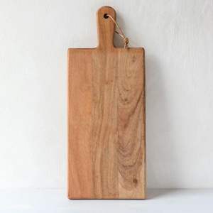 Tabla de cortar de madera de olivo italiana no tóxica MDW RHE-16324, tamaño personalizado, 1.5 cm de grosor, apta para lavavajillas, mango para cuchillo - Product Image 3