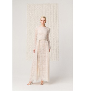 Vestido de Noche Ecológico para Mujer ASTORIA LACE GOWN, Manga Larga, Corte Entallado, ODM, Vestidos de Marca Privada, Elegantes para Mujer - Product Image 1