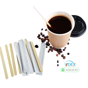 Palitos Agitadores de Café Desechables de Madera Biodegradables y Ecológicos Hechos en Vietnam para Suministro a Aerolíneas y Hoteles - Product Image 1