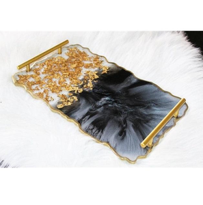 Bandeja de Resina Epoxi Ecológica, Tamaño Personalizado, Color Personalizado, Hecha a Mano, Diseño de Astronauta, Ángel, Amor, Pulida, Alta Calidad - Product Image 1