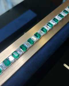 Bracelets de mariée en argent Sterling 925, émeraudes vertes, pierres en zircone cubique, bijoux de costume de mariage pour femmes - Product Image 4