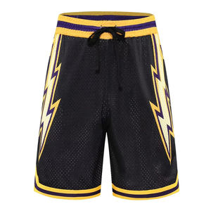Manufacturer Custom logo High Quality Polyester Sublimation Printed Basketball 5 Inch Inseam Double <b>Layer</b> Men Custom Mesh Shorts - Product Image 6