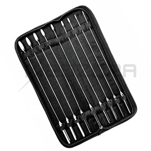 Instrumentos Quirúrgicos de Ginecología y Urología de Acero Inoxidable, Juego de Sondas Uretrales Bakes Rosebud, 9 Piezas en Estuche Negro - Product Image 3