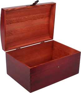 Caja de Almacenamiento de Madera Maciza, Organizador de Madera Grande con Tapa, Caja de Almacenamiento Decorativa de Estilo Vintage, Organizador para el Hogar - Product Image 6