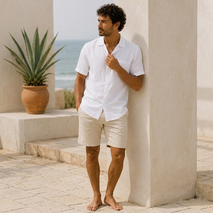 Camisa Casual de Lino para Hombre, 100% Lino Natural – Camisa de Vestir Ligera y Suave para Verano - Product Image 2