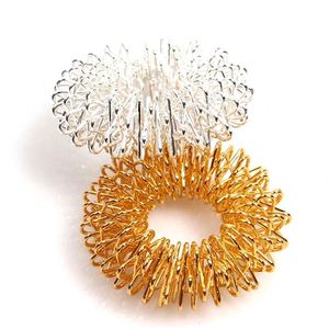 Custom <b>Gold</b> Silver Acupressure Massage Therapy Manual Roller <b>Toe</b> Relax Finger Massager <b>Ring</b> - Product Image 5