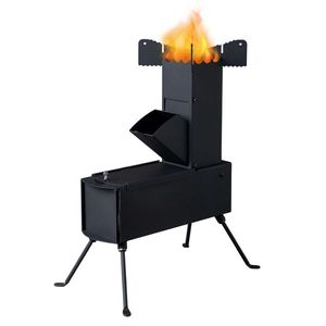 Stufa da Campeggio Portatile a Legna 9.44"D X 17"W X 21.3"H Costruzione in Metallo e Legno Alimentata a Legna - Product Image 4