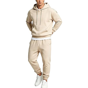 Conjunto Deportivo con Capucha para Hombre, Pantalones Jogger Casuales y Sudadera con Cierre, Ropa Deportiva para Gimnasio, Estilo Diario - Product Image 1