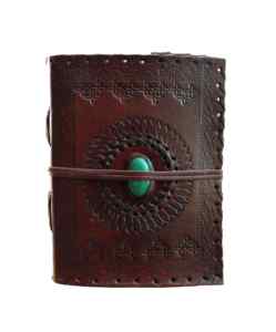 Mandala Design Leather Journal – Embossed Vintage Diary <b>Notebook</b>, Travel Writing Journal, Spiritual Sketchbook Gift - Product Image 6
