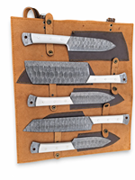 Coffret de couteaux de chef tranchants en acier Damas fait main PRESTIGE BLADES, 67 couches, ambidextres, personnalisation de marque, vente en gros OEM