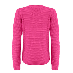 Women's Red <b>Cable</b> <b>Knit</b> Pullover Crew Neck Long Sleeve Winter Casual Thick <b>Sweater</b> Anti-Pilling 100% Acrylic Hand Knitted - Product Image 6