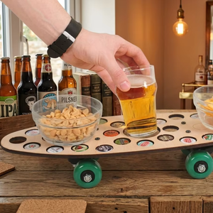 Bandeja de servicio para accesorios de bar con diseño de monopatín - Product Image 3