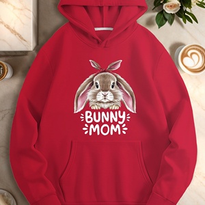 Sweats à capuche décontractés pour femmes bunny mom - Product Image 4