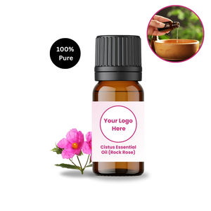 Huile Essentielle de Cistus (Rose de Roche) de Qualité Supérieure, Distillée à la Vapeur à partir de Feuilles de Citron, pour l'Aromathérapie, la Relaxation, l'Éclaircissement et l'Hydratation - Product Image 2