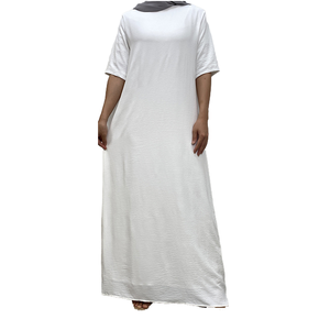 6722 #   Nuevo Vestido de Noche Largo hasta el Suelo, Estilo Kaftan, de Cintura Natural, en Crepé, Transpirable, Lavable, Antiarrugas, Color Liso, para Verano, Moda Moderna - Product Image 4