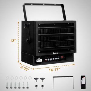 ZOKOP WiFi Smart Electric Garage Heater 7500W Ceiling Mount Space Heater 240 Volt Hard Wired Fan Forced Shop Heater WiFi - Product Image 2