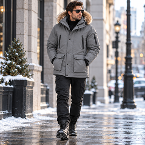 Men's Winter Parka Jacket Fur Hooded <b>Waterproof</b> <b>Padded</b> <b>Coat</b> Custom Color Outdoor Cold Weather Warm Winter Jacket - Product Image 6