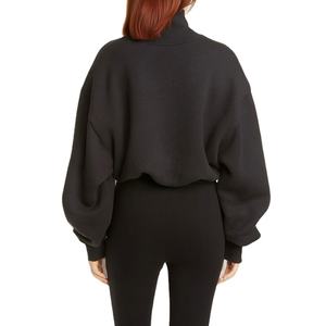 ชุดวอร์มผ้าแคนวาสสองชิ้น เสื้อคอเต่าสีพื้น กางเกงขายาวระดับเข่า สำหรับผู้หญิง ฤดูใบไม้ผลิ/ฤดูร้อน ผ้าฝ้าย 100% เป็นมิตรกับสิ่งแวดล้อม - Product Image 3