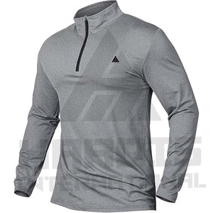 T-shirt à manches longues coupe ajustée, nouveau style, col rond, design tendance, panneau de couleur contrastée, t-shirt en coton pour homme - Product Image 4