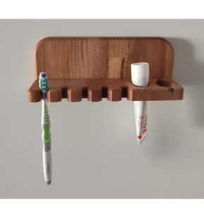 Handicrafts Wood Toothbrush Holder High Quality Custom Size <b>Bathroom</b> Accessories With Wholesale Supplier - Product Image 5