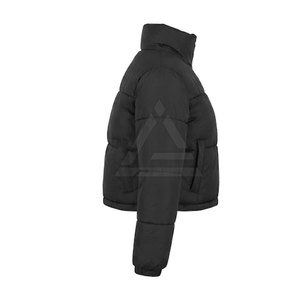 High Quality Women <b>Cropped</b> <b>Puffer</b> <b>Jacket</b> With Fashionable Quilted Texture Layer For Casual Wear And Seasonal Collections - Product Image 3