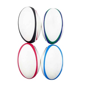 Balón de Rugby Profesional de Cuero con Serigrafía de Logotipo Personalizado al por Mayor, Tamaño 9, Resistente al Agua - Product Image 4