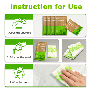 <span class=keywords><strong>Serviette</strong></span> humide de voyage non tissée, sensation de fraîcheur glacée, anti-moustiques, <span class=keywords><strong>sport</strong></span>, randonnée en plein air, rafraîchissante, menthe, protection solaire - Product Image 4