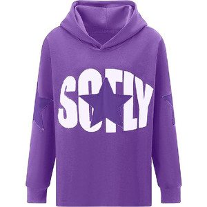 Sudadera con capucha gráfica internacional de calidad superior para unisex, con letras de estrellas, estilo vintage, oversize, Harajuku - Product Image 1