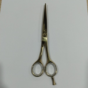Ciseaux de barbier dorés 6,5 pouces en acier inoxydable, écologiques, réutilisables pour la coupe de cheveux, utilisation en salon et spa, haute qualité - Product Image 1