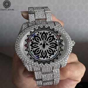 Montre de Luxe Charmante en Acier Inoxydable 40mm, Cadran Analogique, Verre, Mouvement Mécanique Automatique, Date, Étanchéité 10 ATM, Bouton Poussoir, Tendance Homme - Product Image 4