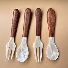 Cucharas de Concha Marina Hechas a Mano, Forma Ovalada, Utensilios de Concha Natural, Decoración Artesanal Pulida - Product Image 2
