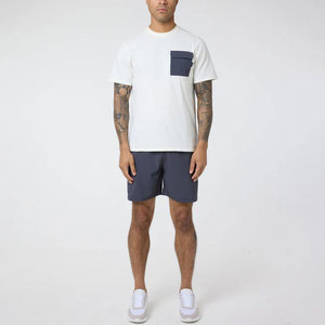 Econex Sports Men's Casual Summer Two-Piece <b>Set</b> Color Blocking Shorts & Shirt Cotton Blend Knitted Fabric Quick Dry - Product Image 1