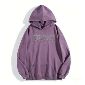 Sweat-shirts à capuche pour hommes personnalisés, de haute qualité, 100% coton, pour l'hiver, coupe ample, logo brodé sur le devant, design à épaules tombantes - Product Image 3