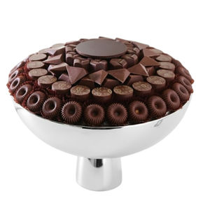 Bol à chocolat rond en cuivre martelé créatif, en acier inoxydable, pour la présentation décorative de bonbons, idéal pour les hôtels, mariages et traiteurs - Product Image 3