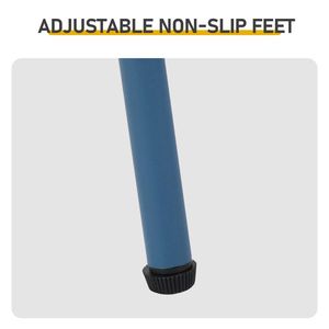 Tavolino da Patio Rotondo a 2 Livelli in Metallo Blu Navy, Piccolo Tavolino da Interno/Esterno, Tavolino da Caffè - Product Image 2