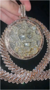 จี้เพชรโมอิสซาไนต์ทรงกลมเจียระไนแบบบริลเลียนท์ ชุบทอง 10K เงินแท้ 925 สไตล์ฮิปฮอป ได้รับการรับรองจาก GRA สำหรับผู้ชายและผู้หญิง - Product Image 4