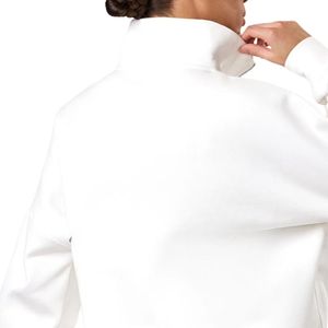 Sweat-shirt blanc à col zippé 1/4 pour femme, coupe oversize, manches longues, style streetwear décontracté, coupe ample, vêtement tendance - Product Image 4