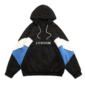 OEM Factory's Custom Designed <b>Men's</b> <b>Long</b> Nylon Quarter Zip Windbreaker <b>Jacket</b> Winter Sportswear Fur Canvas Wholesale Bulk Order - Product Image 2