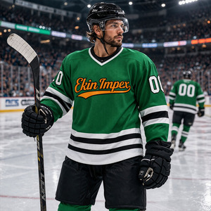 Maillot de hockey personnalisé en polyester 100 % avec broderie sur mesure, services OEM de sublimation pour l'entraînement, vente chaude - Product Image 2