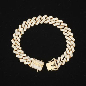 Bracelet gourmette de luxe en argent sterling 925 avec diamants Moissanite, bijoux de créateur sertis de pierres pour hommes et femmes - Product Image 5