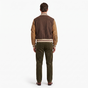 Chaqueta Varsity de Lana Personalizada para Hombre, Mangas de Cuero, Parche de Chenille, Chaqueta Bomber Letterman, Abrigo de Béisbol Estilo Urbano OEM, Proveedor 3XL - Product Image 2