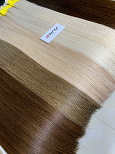 Vente en gros 100 grammes en vrac vierges Remy Extensions de cheveux vague naturelle Machine Double trame toutes les couleurs 70cm vietnamien NASA cheveux meilleur - Product Image 4