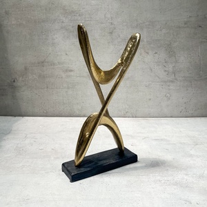 Abstract Aluminum Sculpture Modern Artistic Tabletop Decor Handmade Geometric Design Eco-Friendly Durable Jaffs Exports for - Product Image 1