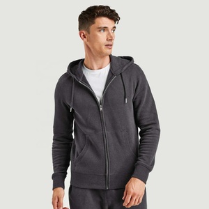 Sudadera de Forro Polar con Cierre para Hombre, Color Sólido, Informal, para Deportes y Fitness, Corte Regular, Elegante y Ecológica para Invierno - Product Image 1