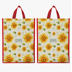 Bolsa de Transporte Multiusos de Lona de Algodón Ecológico, Bolsa de Compras Reutilizable con Asas Reforzadas para Comestibles, Frutas, Verduras, Leche - Product Image 1